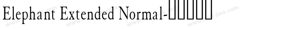 Elephant Extended Normal字体转换